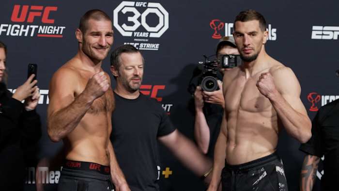 Sean Strickland and Abus Magomedov face off before UFC Vegas 76.